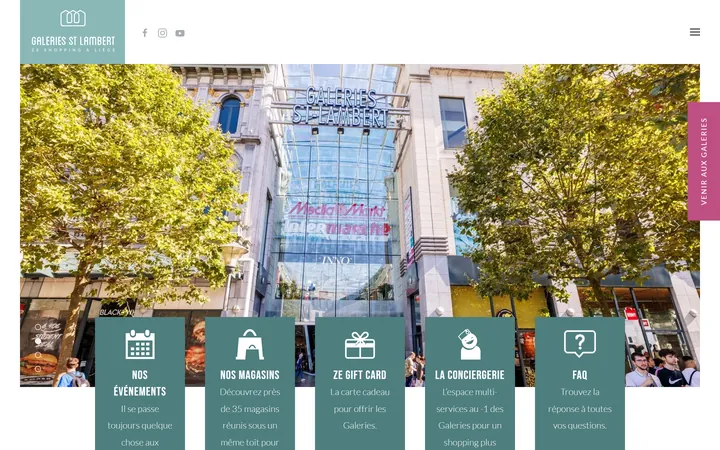 Page d’accueil du site de Galeries Saint-Lambert