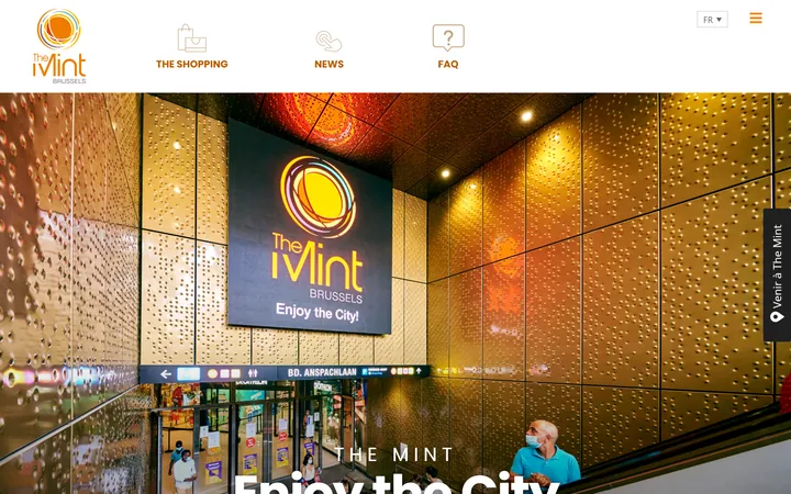 Page d’accueil du site de The Mint